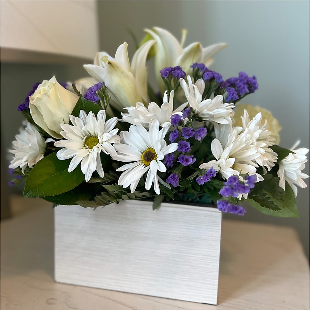 Beyond Blue Box Bouquet – DEE'S FLORAL & DESIGNS, Fairmont MN