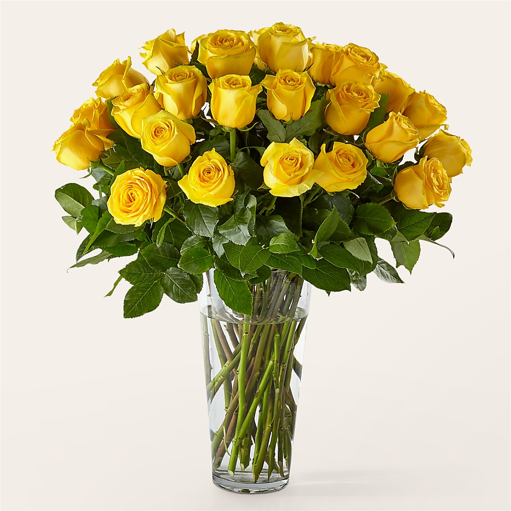 Long Stem Yellow Rose Bouquet – DEE'S FLORAL & DESIGNS, Fairmont MN
