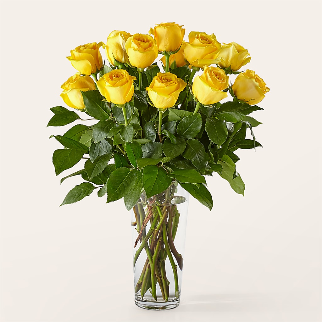 Long Stem Yellow Rose Bouquet – DEE'S FLORAL & DESIGNS, Fairmont MN