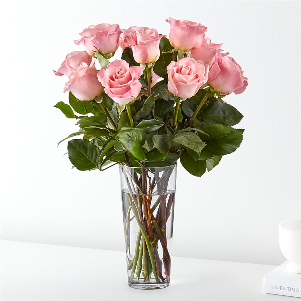 Long Stem Pink Rose Bouquet – DEE'S FLORAL & DESIGNS, Fairmont MN