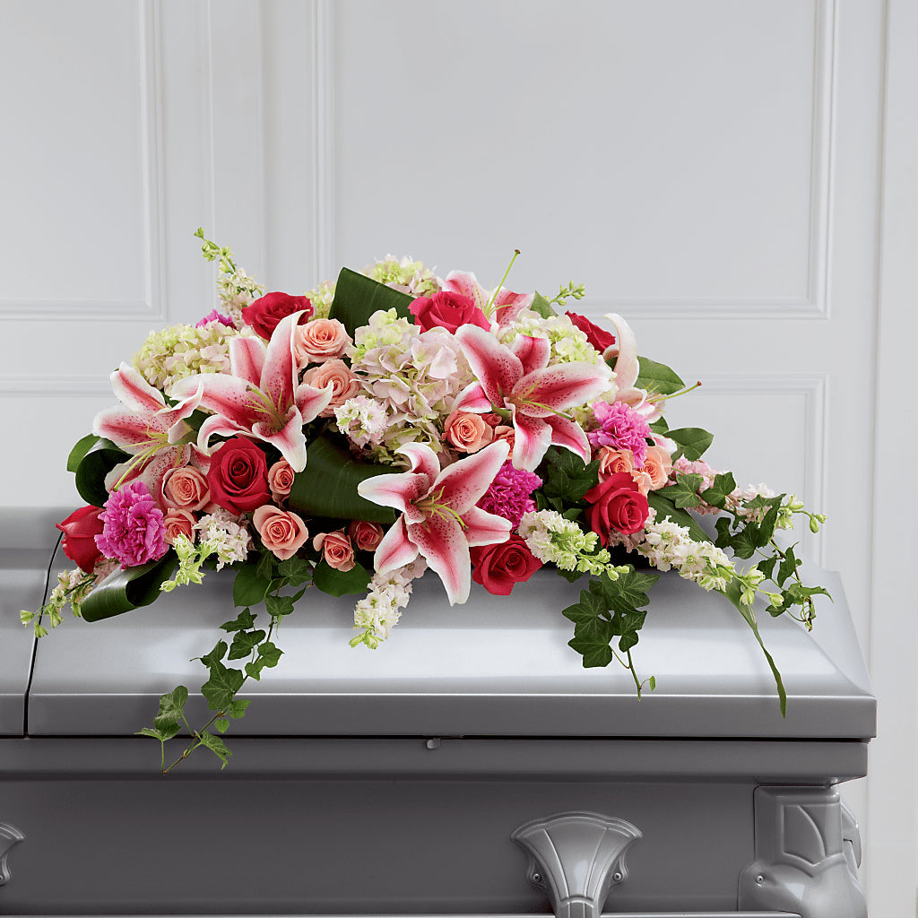 Splendid Grace Casket Spray – DEE'S FLORAL & DESIGNS, Fairmont MN