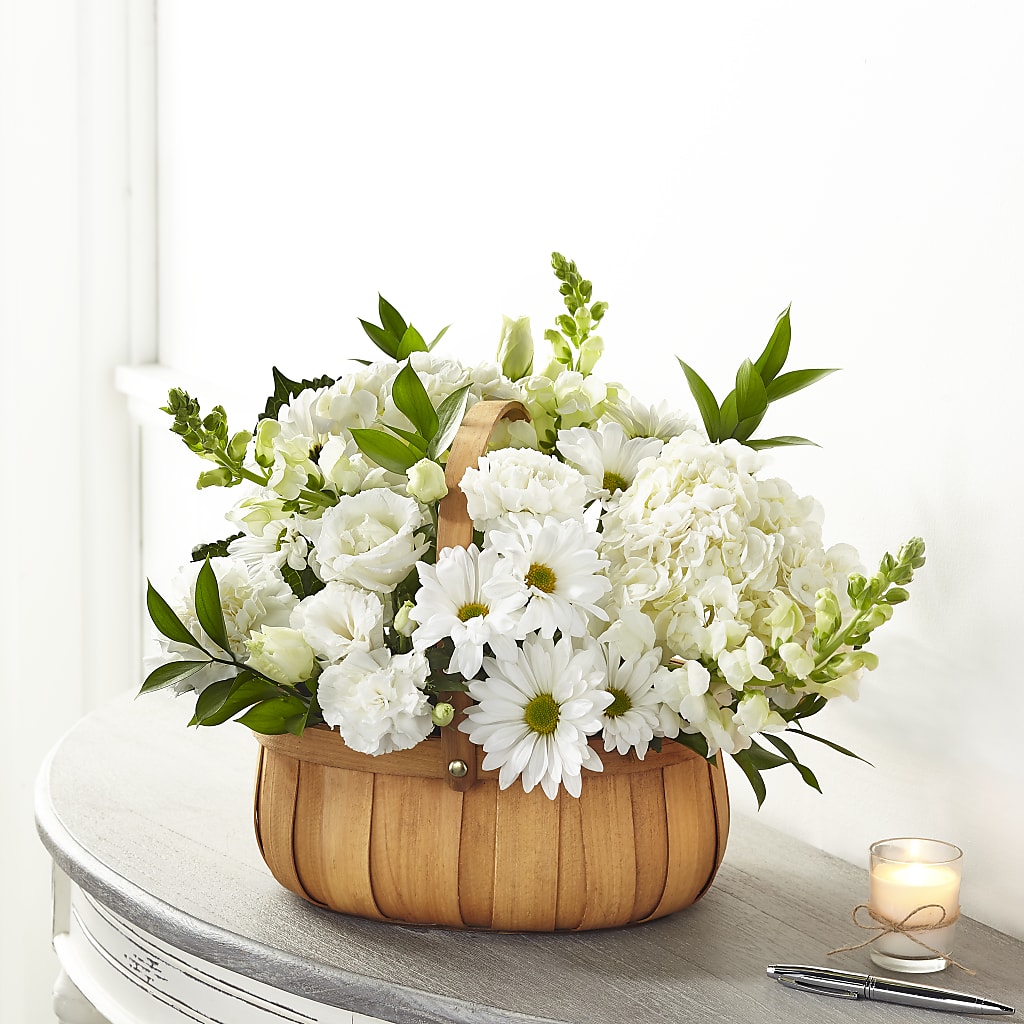 Pure Ivory Basket – DEE'S FLORAL & DESIGNS, Fairmont MN