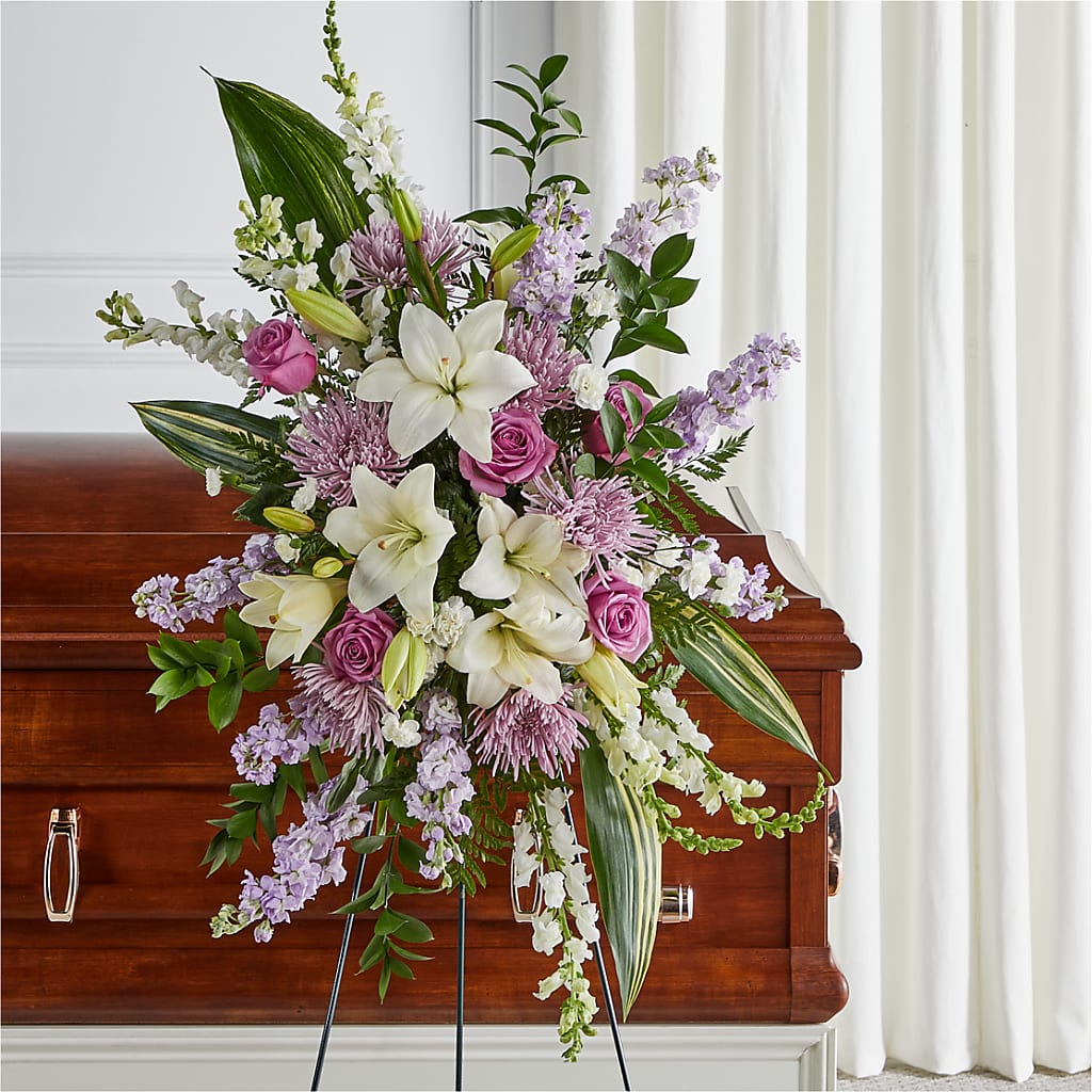 Grateful Hearts Standing Spray – DEE'S FLORAL & DESIGNS, Fairmont MN