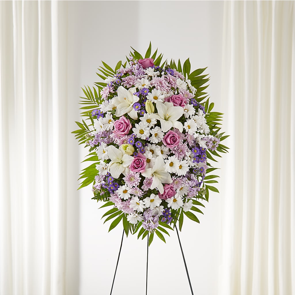 Surrounded by Love Standing Spray – DEE'S FLORAL & DESIGNS, Fairmont MN