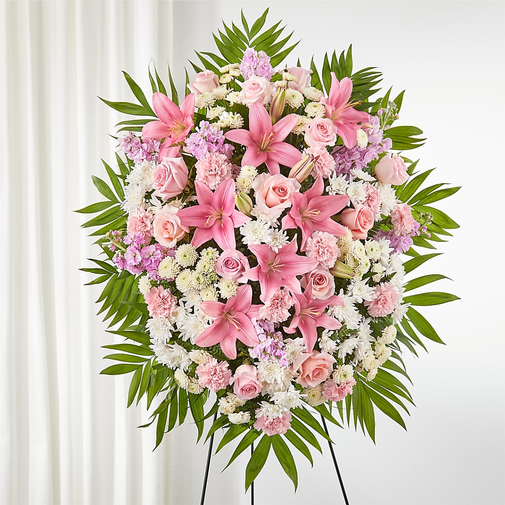 Offering Solace Standing Spray – DEE'S FLORAL & DESIGNS, Fairmont MN