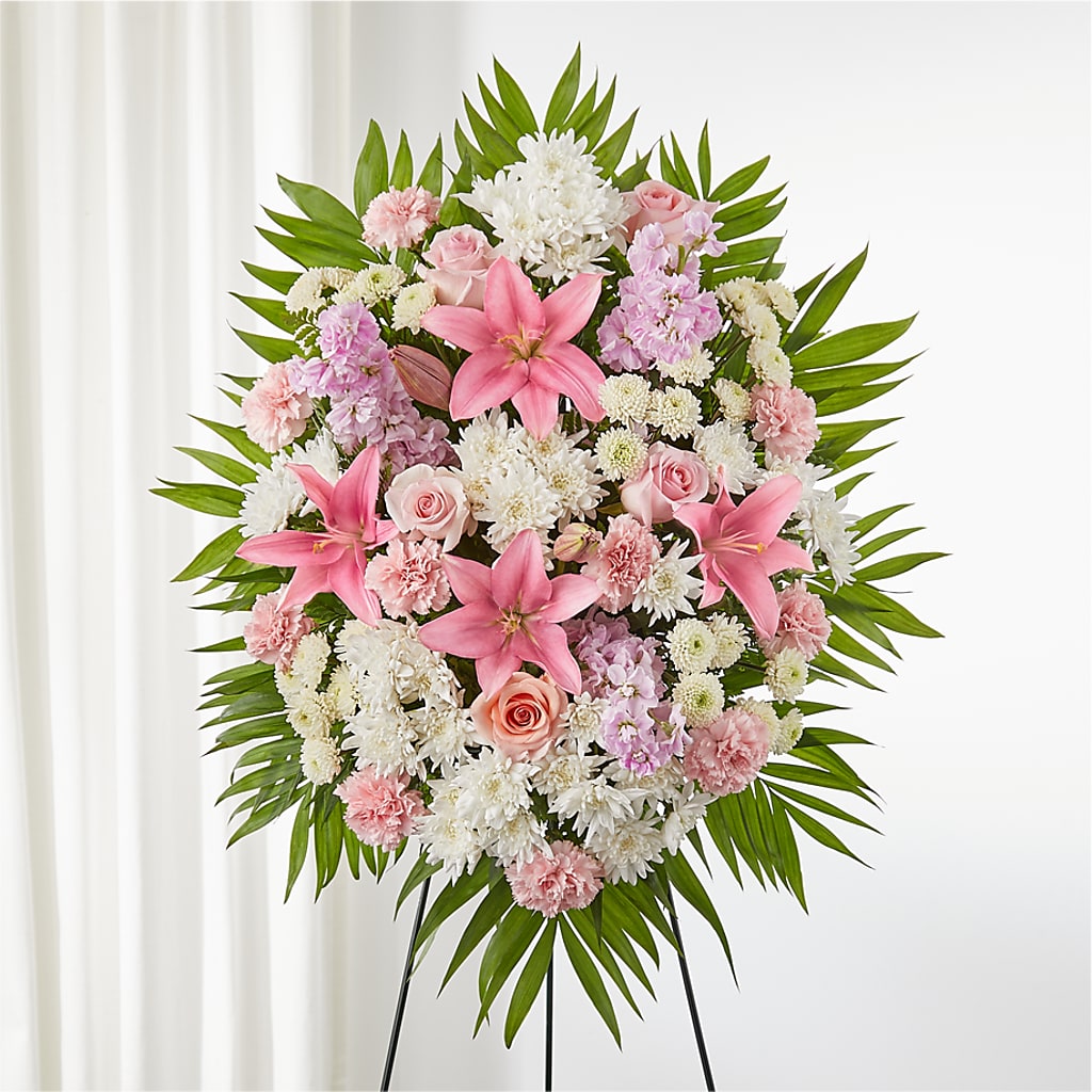 Offering Solace Standing Spray – DEE'S FLORAL & DESIGNS, Fairmont MN