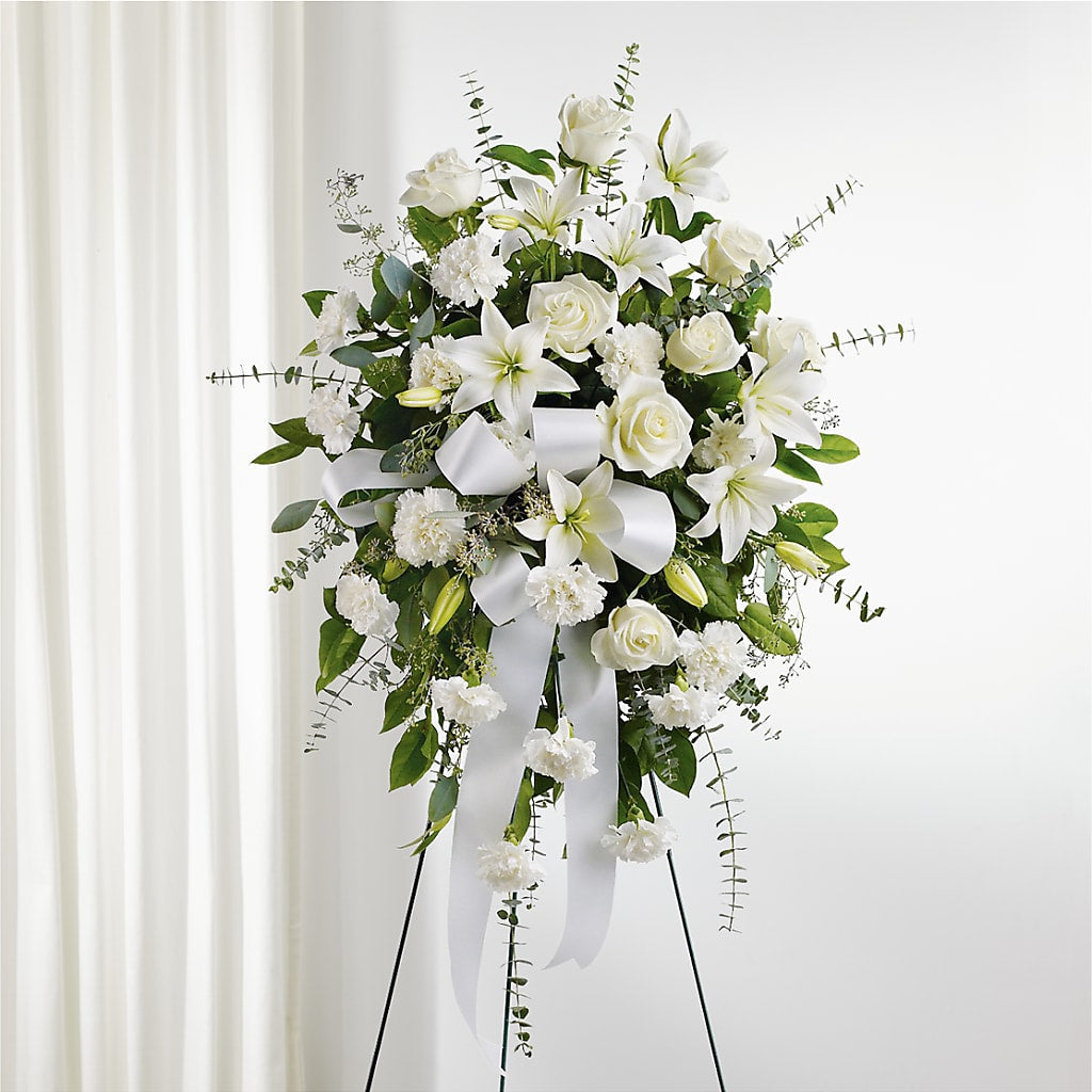 With Care Standing Spray – DEE'S FLORAL & DESIGNS, Fairmont MN