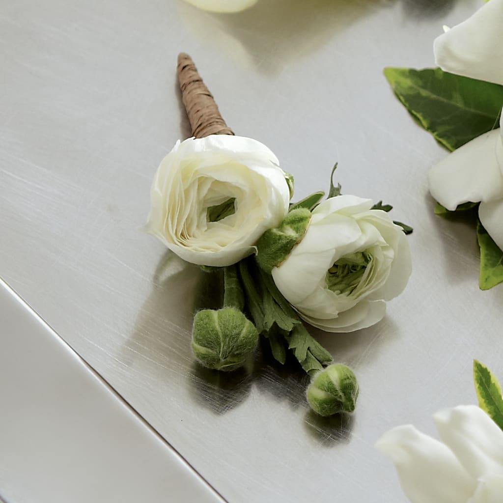 White Ranunculus Boutonniere – DEE'S FLORAL & DESIGNS, Fairmont MN