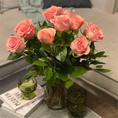 Long Stem Pink Rose Bouquet – DEE'S FLORAL & DESIGNS, Fairmont MN