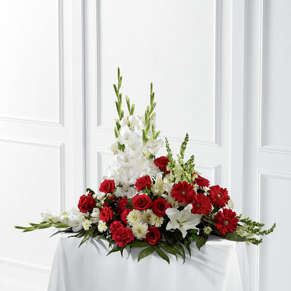 Crimson & White Arrangement – DEE'S FLORAL & DESIGNS, Fairmont MN