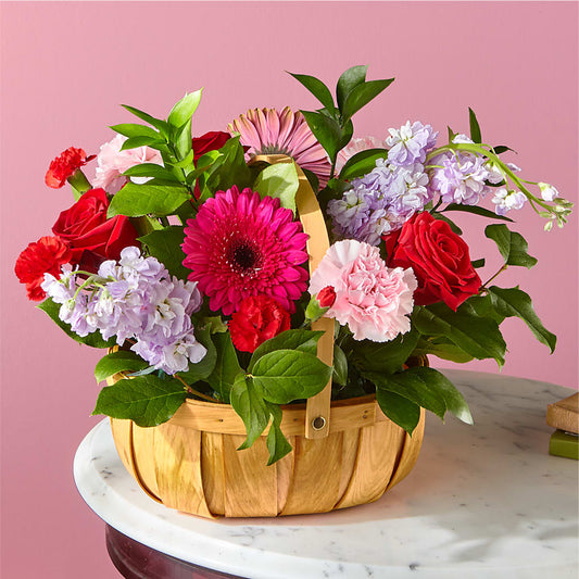 Pink Picnic Basket – DEE'S FLORAL & DESIGNS, Fairmont MN