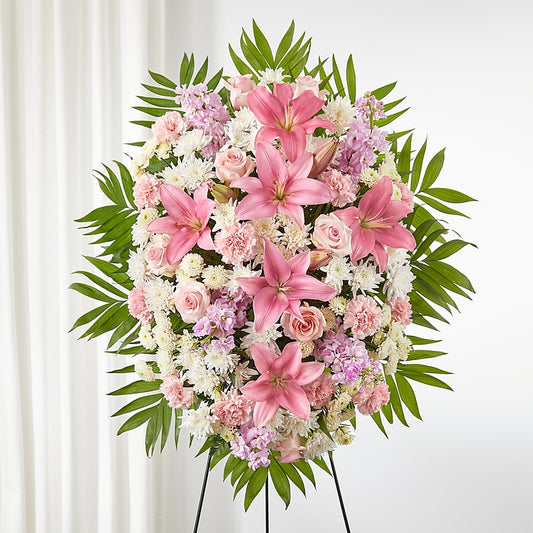 Offering Solace Standing Spray – DEE'S FLORAL & DESIGNS, Fairmont MN
