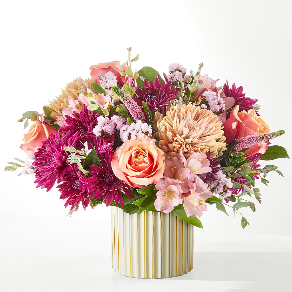 Berry Cobbler Bouquet with Ivory Vase – DEE'S FLORAL & DESIGNS, Fairmont MN