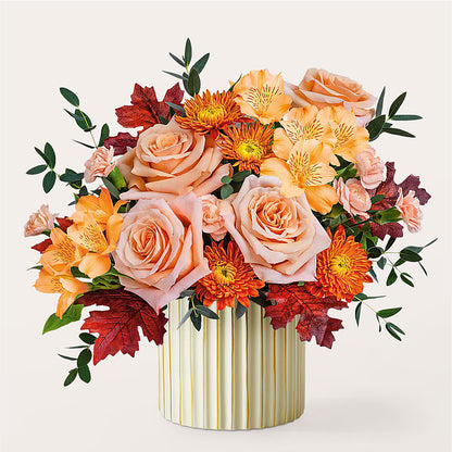 Spiced Latte Bouquet with Ivory Vase – DEE'S FLORAL & DESIGNS, Fairmont MN