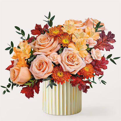 Spiced Latte Bouquet with Ivory Vase – DEE'S FLORAL & DESIGNS, Fairmont MN