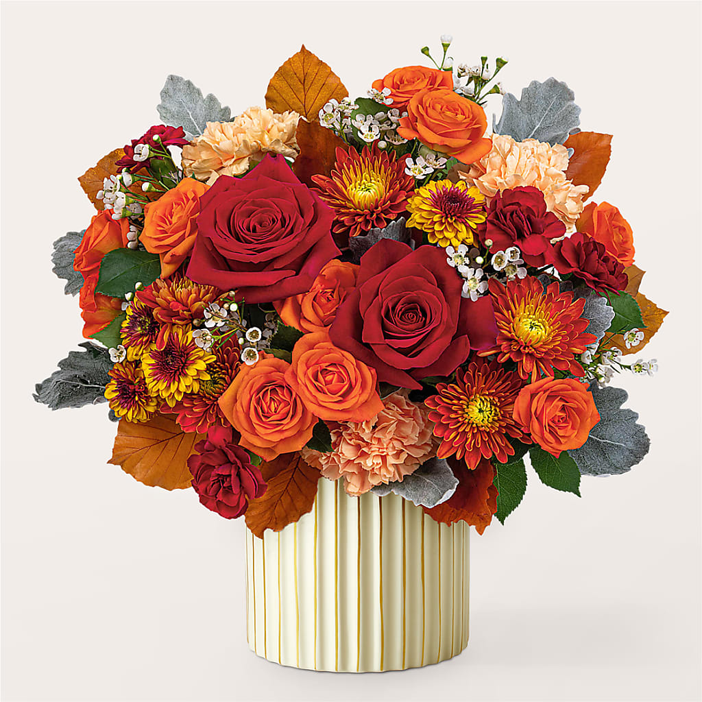 Merlot Bouquet with Ivory Vase – DEE'S FLORAL & DESIGNS, Fairmont MN