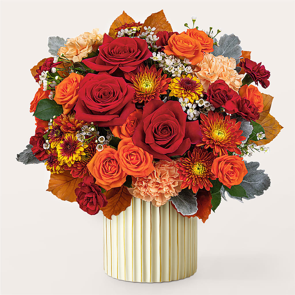 Merlot Bouquet with Ivory Vase – DEE'S FLORAL & DESIGNS, Fairmont MN