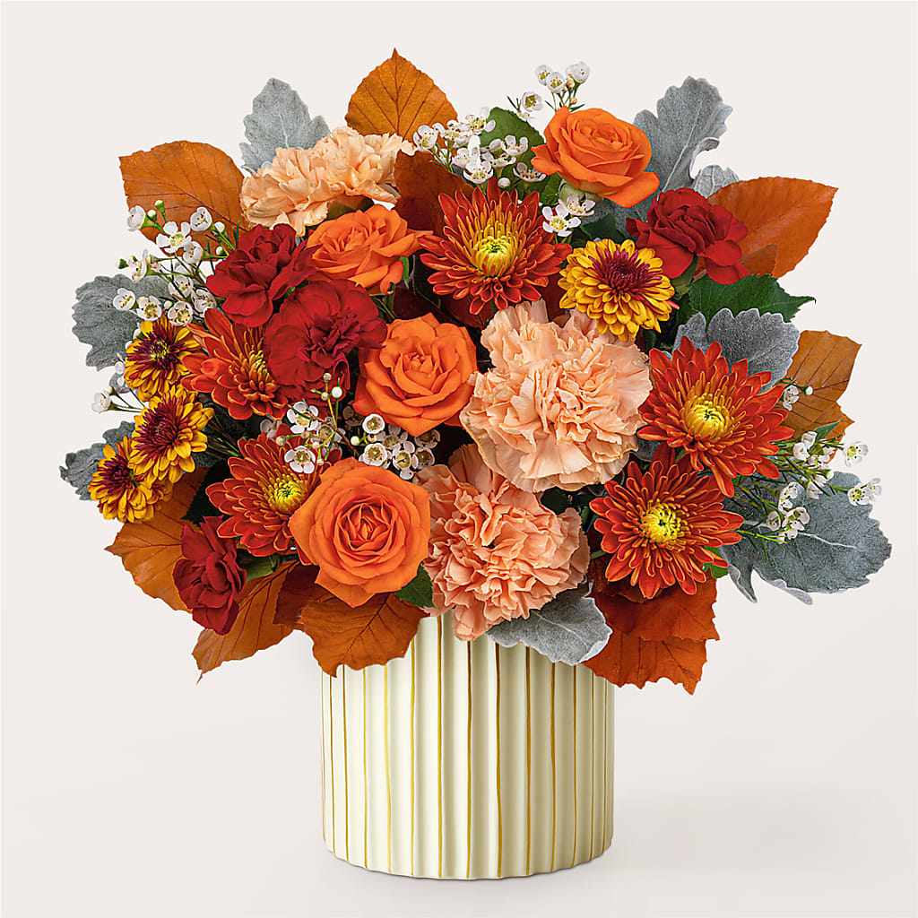 Merlot Bouquet with Ivory Vase – DEE'S FLORAL & DESIGNS, Fairmont MN
