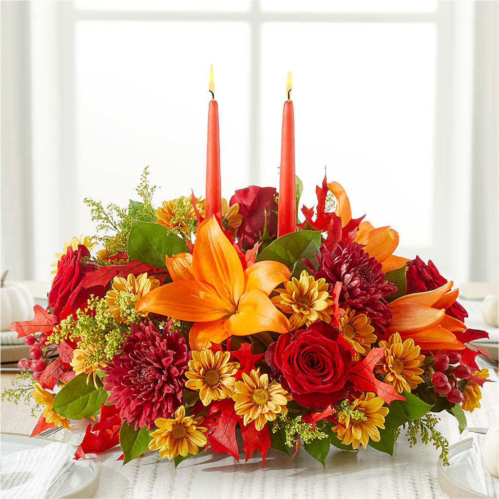 Autumn's Embrace Centerpiece – DEE'S FLORAL & DESIGNS, Fairmont MN