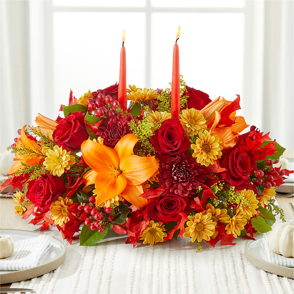 Autumn's Embrace Centerpiece – DEE'S FLORAL & DESIGNS, Fairmont MN