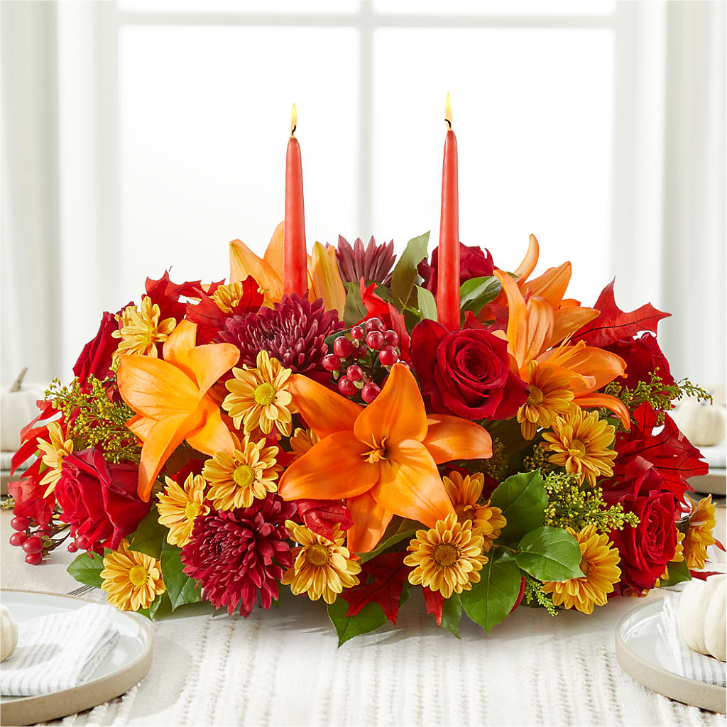 Autumn's Embrace Centerpiece – DEE'S FLORAL & DESIGNS, Fairmont MN