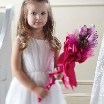 Sparkle Pink Flower Girl Bouquet – DEE'S FLORAL & DESIGNS, Fairmont MN